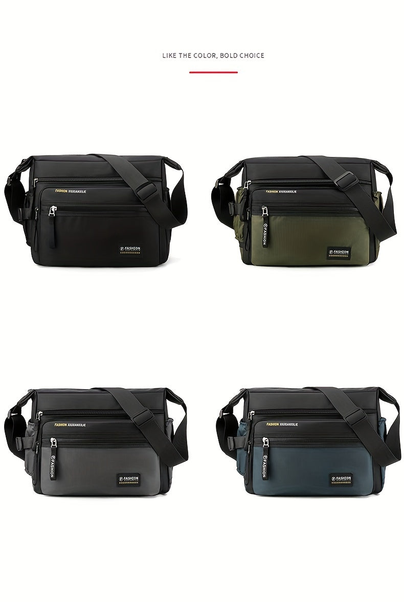 Multifunctional Crossbody Bags for Men, Nylon Waterproof Shoulder Bag, Luxury Design, 2025