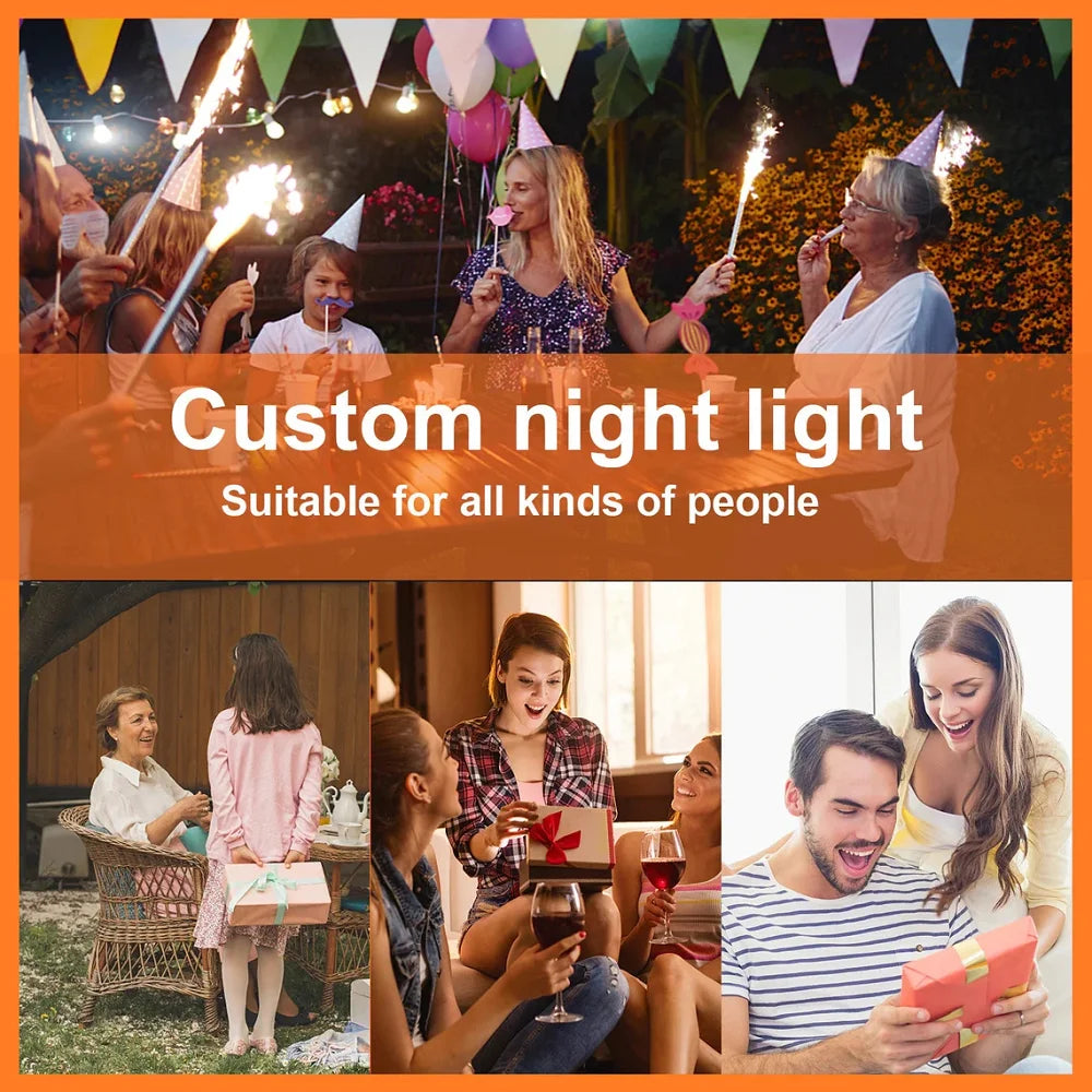 3D Photo Lamp Personalized Custom Photo And Text Customized Valentine's Day Wedding Anniversary Birthday 3D Night Light Gifts