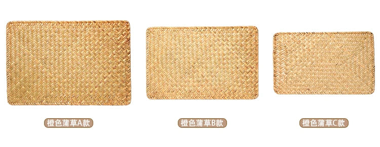 Table Mat Woven Pastoral Plate Mat Coaster Bowl Mat Insulation Pad Western Place Mat European Straw Dining Table Mat Tea Mat