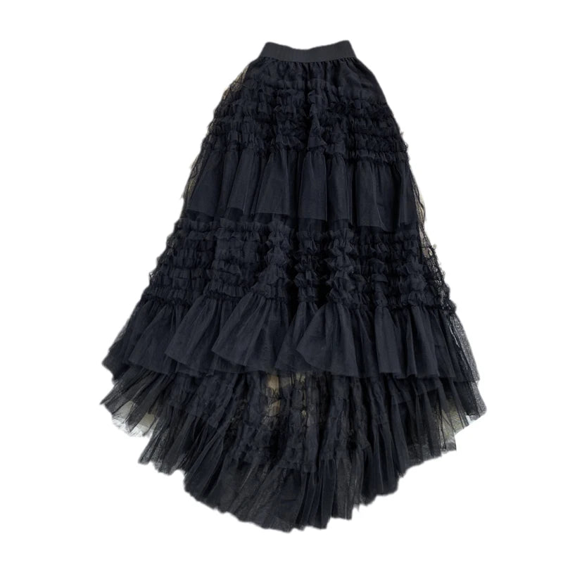 Summer Solid Straight Skirt Women Casual High Waist Mesh Midi Skirts for Girls Casual Skirt Clothes Women Wholesale