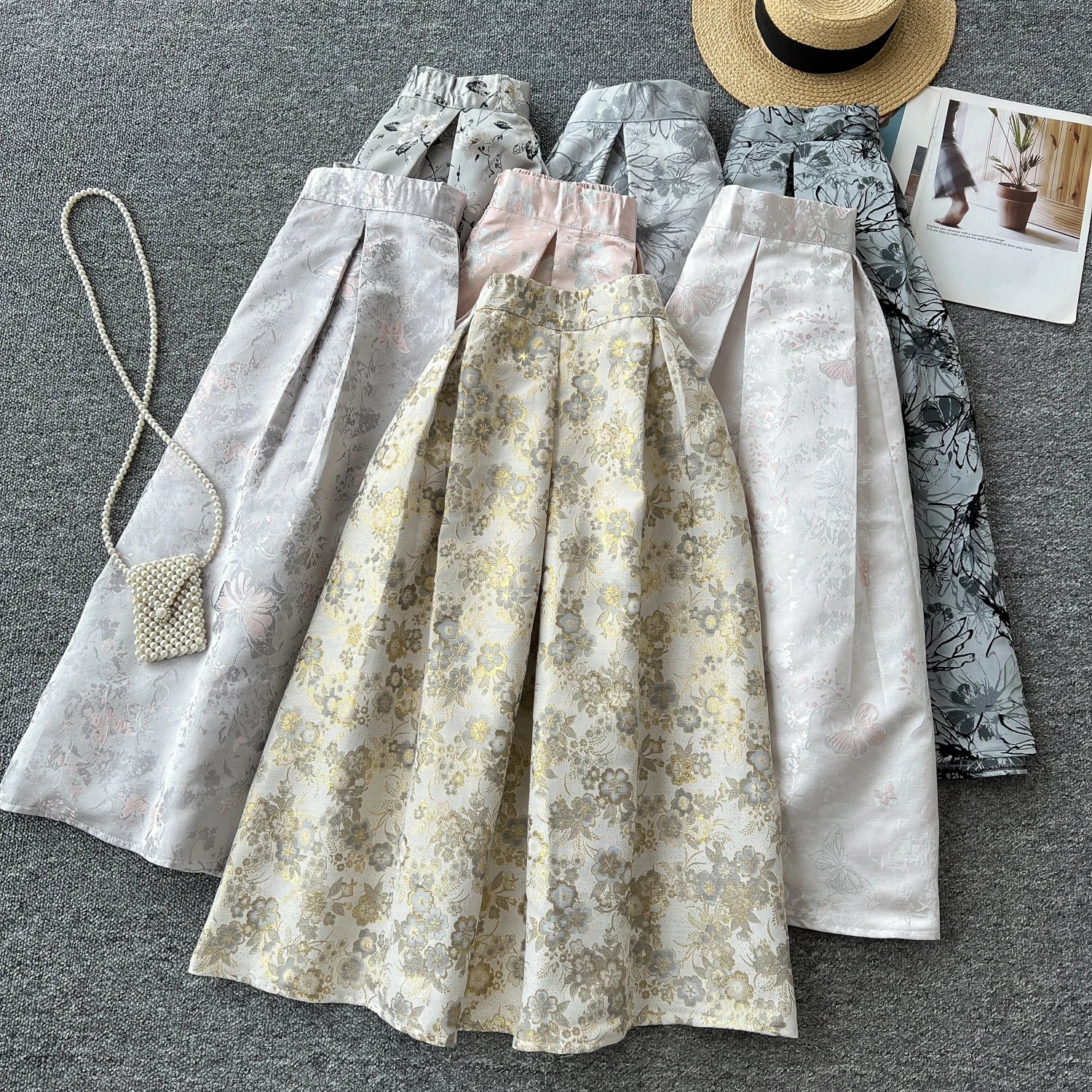 Summer Draped Straight Skirt Women Casual High Waist Skirts For Girls Retro Skirt Clothes Women Wholesale