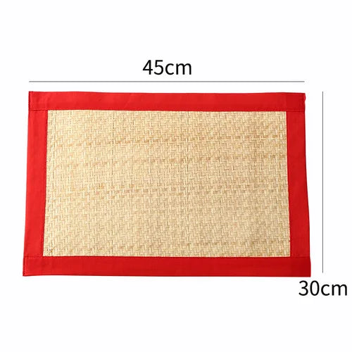 Table Mat Woven Pastoral Plate Mat Coaster Bowl Mat Insulation Pad Western Place Mat European Straw Dining Table Mat Tea Mat