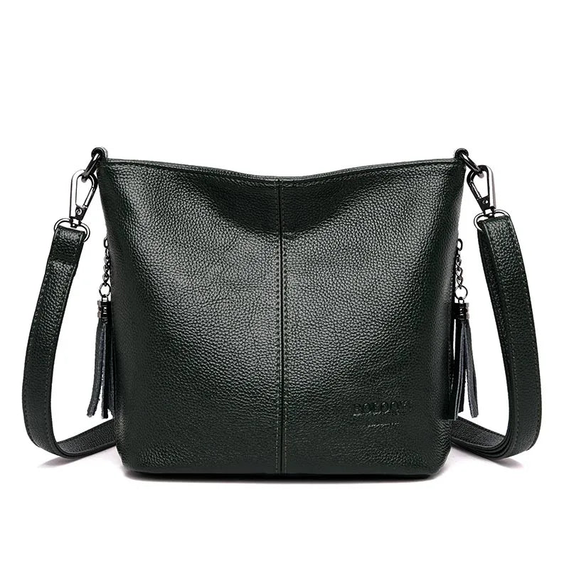 Hand Crossbody Bags For Women 2024 New Luxury Designer Handbag Leather Tassel Shoulder Bags Purses And Handbags Tote Bag Bolsa