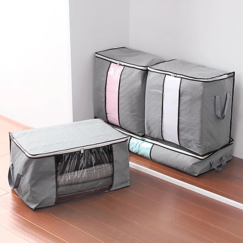 Wholesale Home Storage Foldable Bag New Waterproof Oxford Fabric Bedding Pillows Quilt storage bag clothes storage bag organizer