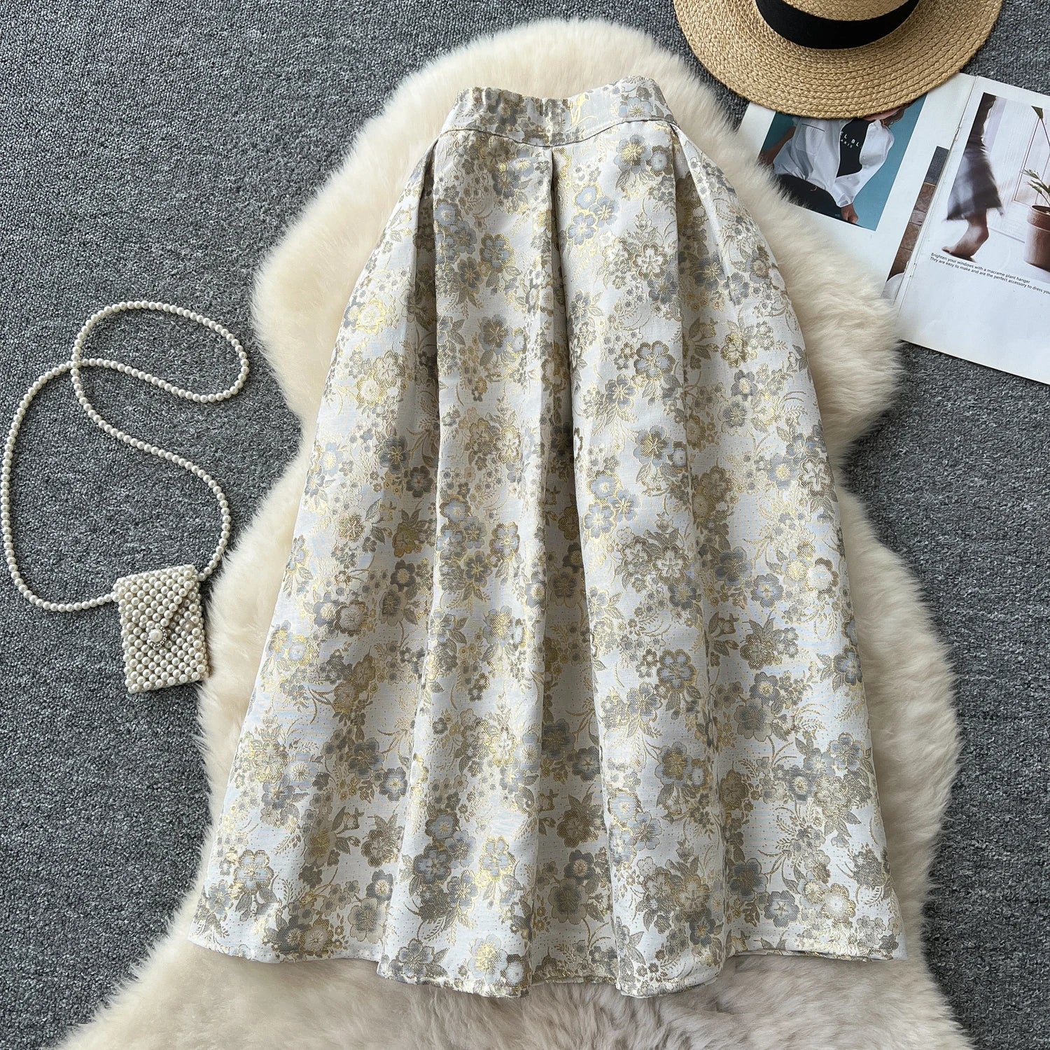 Summer Draped Straight Skirt Women Casual High Waist Skirts For Girls Retro Skirt Clothes Women Wholesale