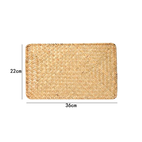 Table Mat Woven Pastoral Plate Mat Coaster Bowl Mat Insulation Pad Western Place Mat European Straw Dining Table Mat Tea Mat