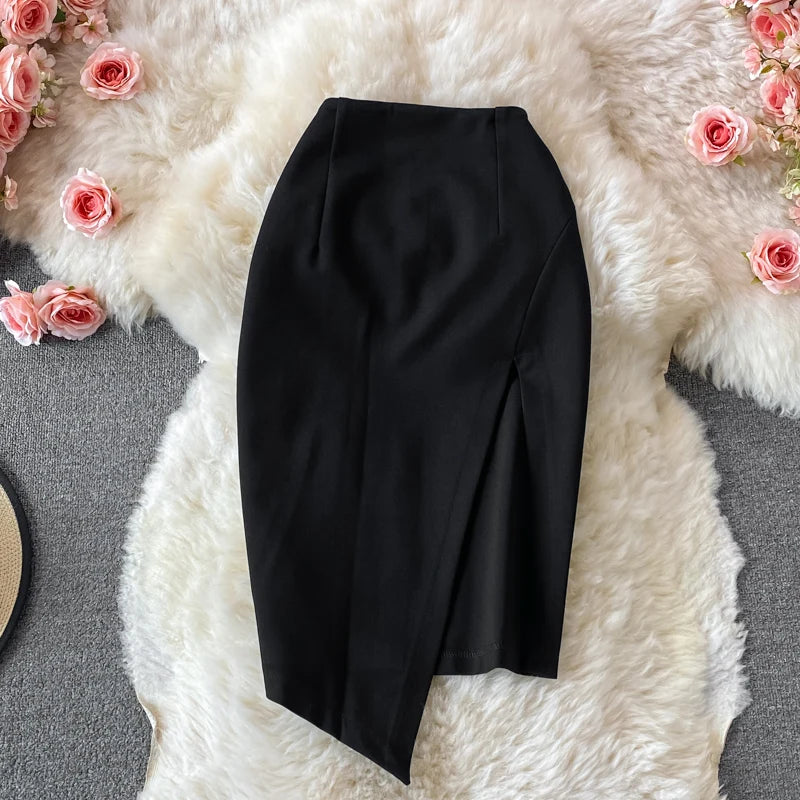 Autumn Solid A-Line Skirt Women Casual High Waist Mini Skirts for Girls Casual Skirt Clothes Women Wholesale