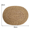 Table Mat Woven Pastoral Plate Mat Coaster Bowl Mat Insulation Pad Western Place Mat European Straw Dining Table Mat Tea Mat