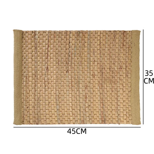 Table Mat Woven Pastoral Plate Mat Coaster Bowl Mat Insulation Pad Western Place Mat European Straw Dining Table Mat Tea Mat