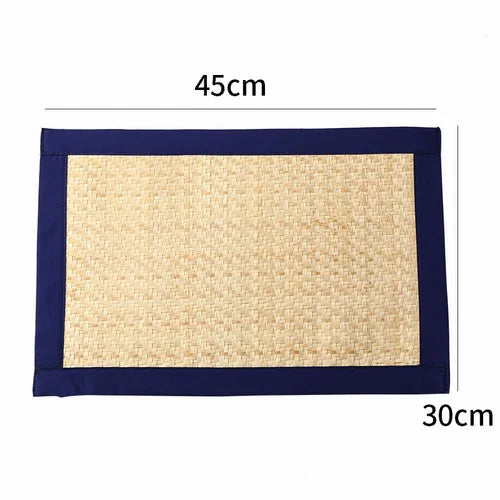 Table Mat Woven Pastoral Plate Mat Coaster Bowl Mat Insulation Pad Western Place Mat European Straw Dining Table Mat Tea Mat