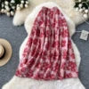 Print Draped Straight Skirt Women Casual High Waist Skirts For Girls Sweet Skirt Clothes Women Wholesale