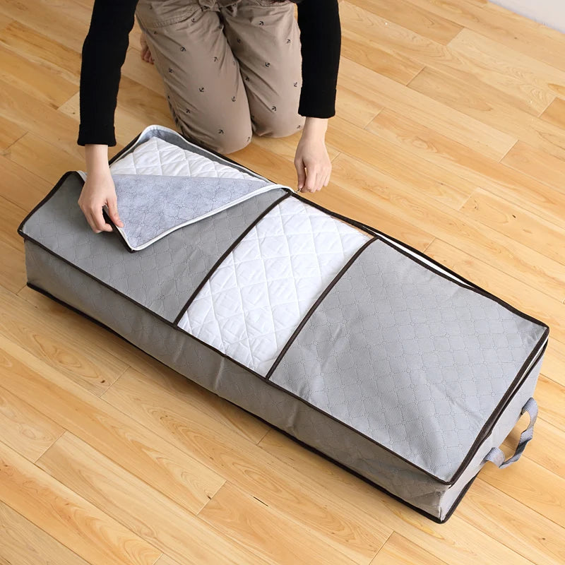 Wholesale Home Storage Foldable Bag New Waterproof Oxford Fabric Bedding Pillows Quilt storage bag clothes storage bag organizer