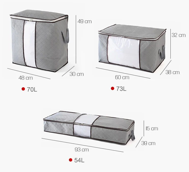 Wholesale Home Storage Foldable Bag New Waterproof Oxford Fabric Bedding Pillows Quilt storage bag clothes storage bag organizer