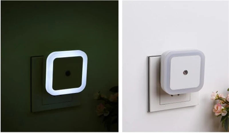 LED night light in plug with sensor control baby lamp 220V EU plug wall socket light Baby Bedroom bedside lamp bulb Backlight