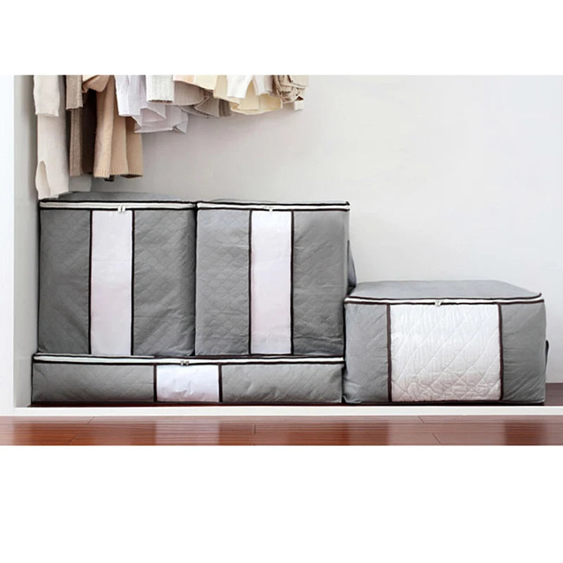Wholesale Home Storage Foldable Bag New Waterproof Oxford Fabric Bedding Pillows Quilt storage bag clothes storage bag organizer