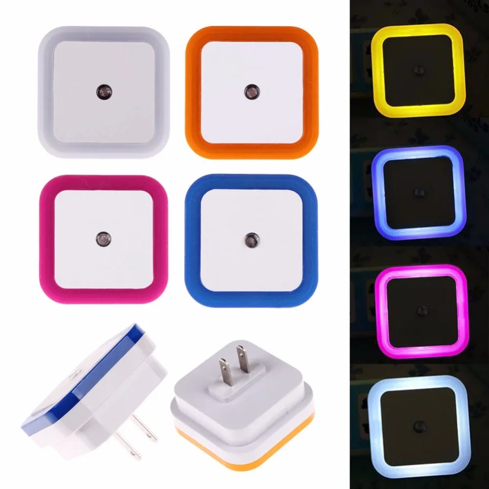 LED night light in plug with sensor control baby lamp 220V EU plug wall socket light Baby Bedroom bedside lamp bulb Backlight