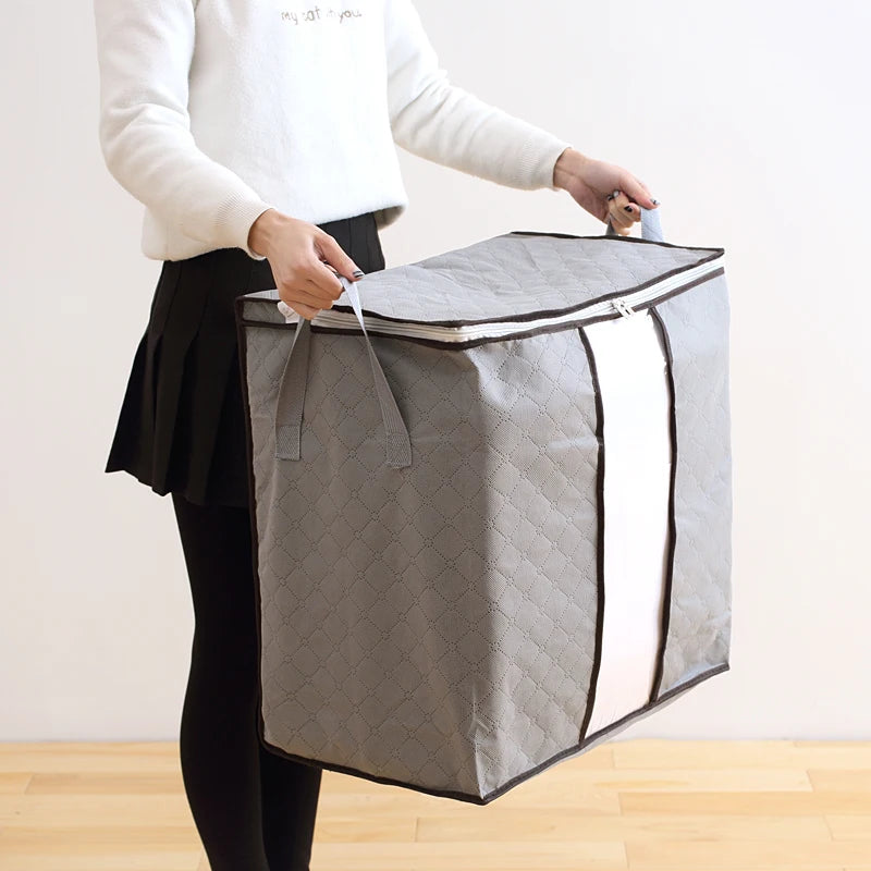 Wholesale Home Storage Foldable Bag New Waterproof Oxford Fabric Bedding Pillows Quilt storage bag clothes storage bag organizer