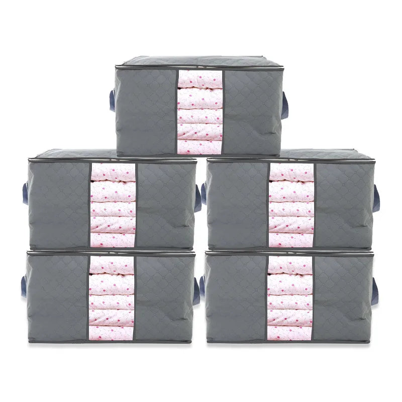 Wholesale Home Storage Foldable Bag New Waterproof Oxford Fabric Bedding Pillows Quilt storage bag clothes storage bag organizer