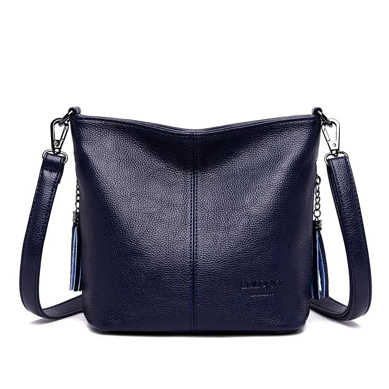 Hand Crossbody Bags For Women 2024 New Luxury Designer Handbag Leather Tassel Shoulder Bags Purses And Handbags Tote Bag Bolsa