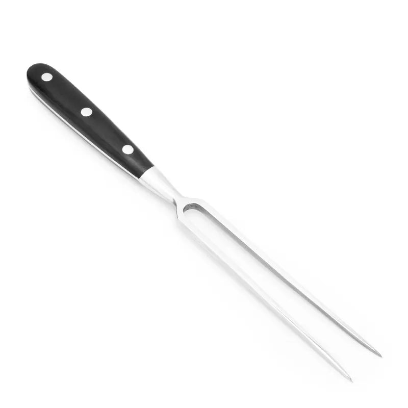 Kitchen Dining Tableware Stainless steel Wooden carving meet fork free shipping