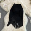 Summer Solid Tassel A-Line Skirt Women Casual High Waist Midi Skirts for Girls Sexy Skirt Clothes Women Wholesale