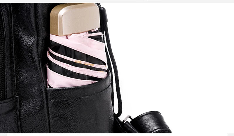Yogodlns Luxury Backpack For Women Soft PU Leather Backpack Travel Large Capacity School Bag Double Zipper Business Knapsack