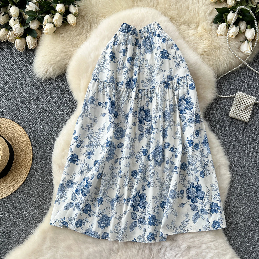 Print Draped Straight Skirt Women Casual High Waist Skirts For Girls Sweet Skirt Clothes Women Wholesale