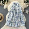 Print Draped Straight Skirt Women Casual High Waist Skirts For Girls Sweet Skirt Clothes Women Wholesale