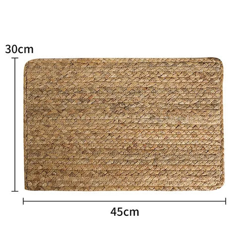 Table Mat Woven Pastoral Plate Mat Coaster Bowl Mat Insulation Pad Western Place Mat European Straw Dining Table Mat Tea Mat