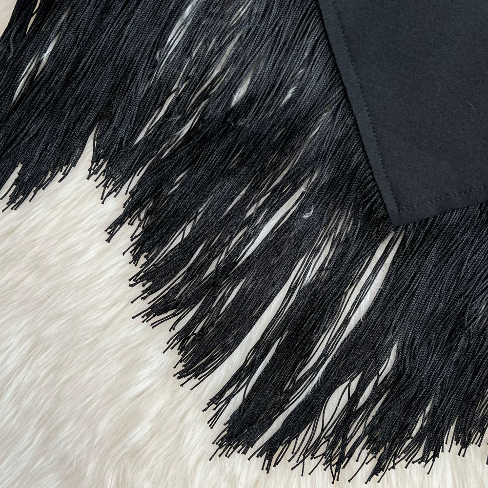 Summer Solid Tassel A-Line Skirt Women Casual High Waist Midi Skirts for Girls Sexy Skirt Clothes Women Wholesale