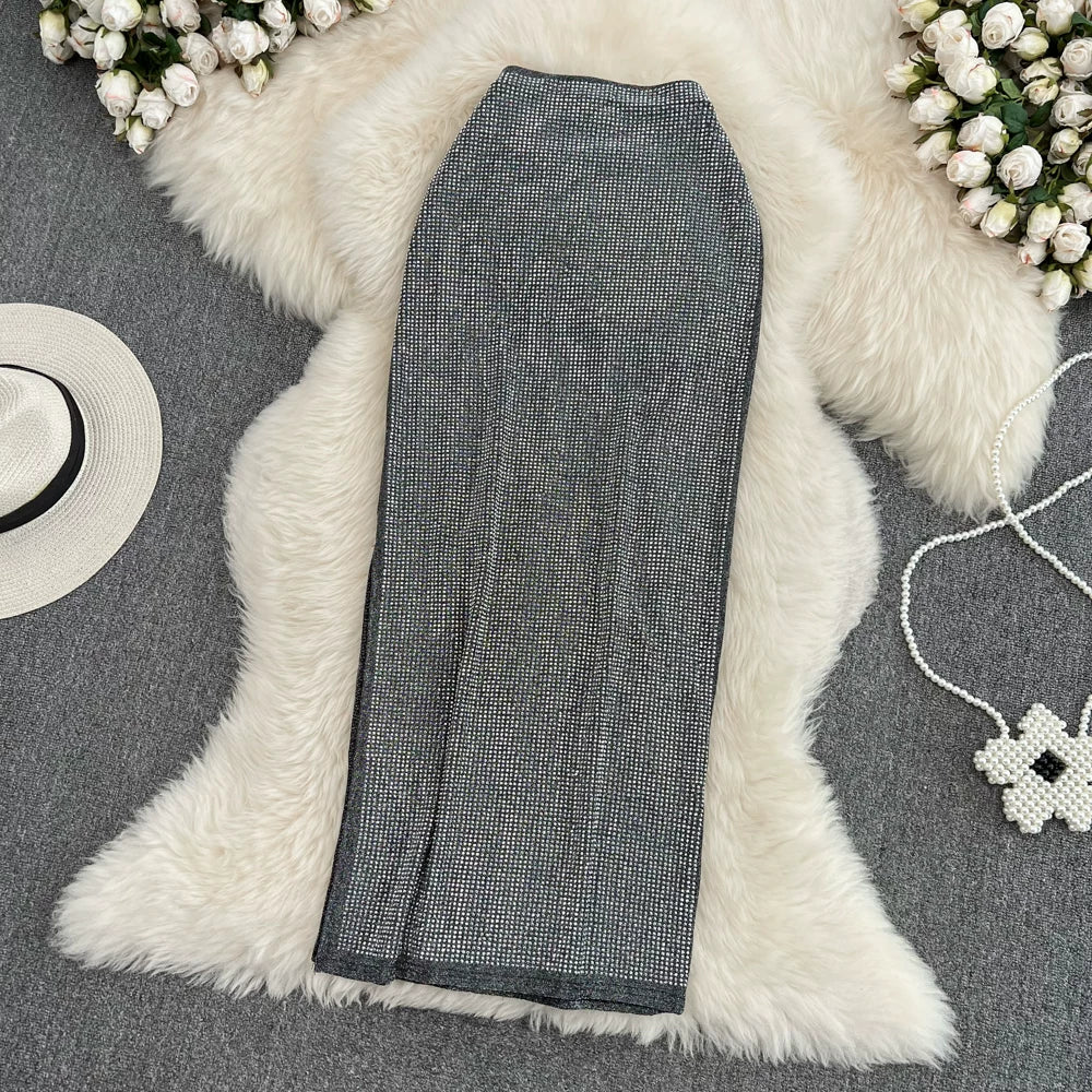 Solid A-Line Skirt Women Casual Midi Skirts for Girls Casual Skirt Clothes Women Wholesale
