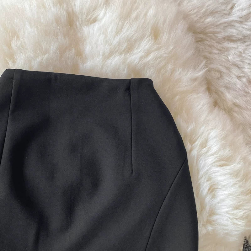 Autumn Solid A-Line Skirt Women Casual High Waist Mini Skirts for Girls Casual Skirt Clothes Women Wholesale