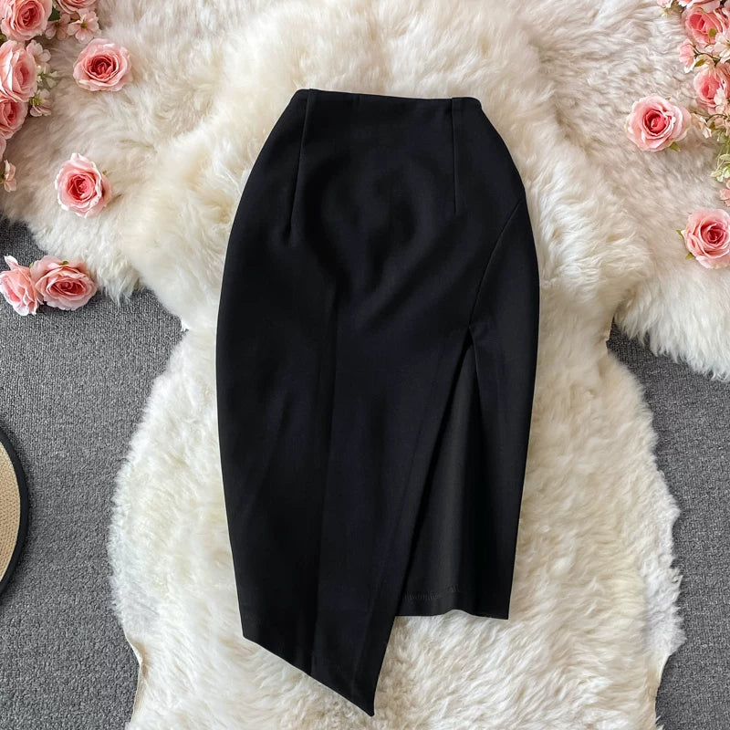 Autumn Solid A-Line Skirt Women Casual High Waist Mini Skirts for Girls Casual Skirt Clothes Women Wholesale