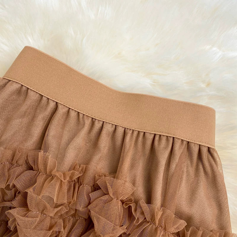 Summer Solid Straight Skirt Women Casual High Waist Mesh Midi Skirts for Girls Casual Skirt Clothes Women Wholesale