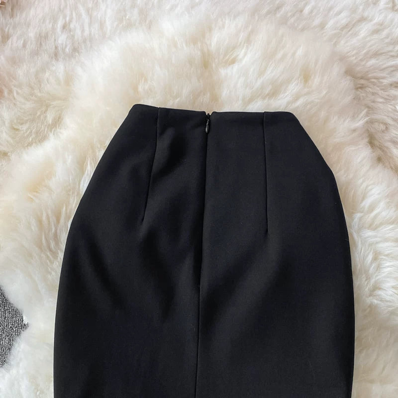 Autumn Solid A-Line Skirt Women Casual High Waist Mini Skirts for Girls Casual Skirt Clothes Women Wholesale
