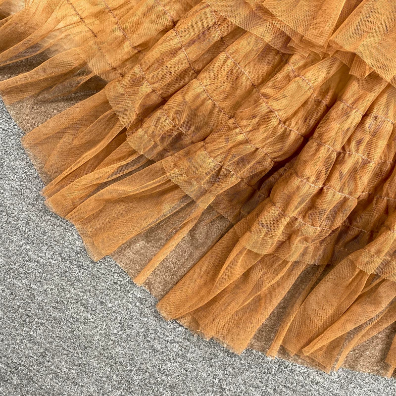 Summer Solid Straight Skirt Women Casual High Waist Mesh Midi Skirts for Girls Casual Skirt Clothes Women Wholesale