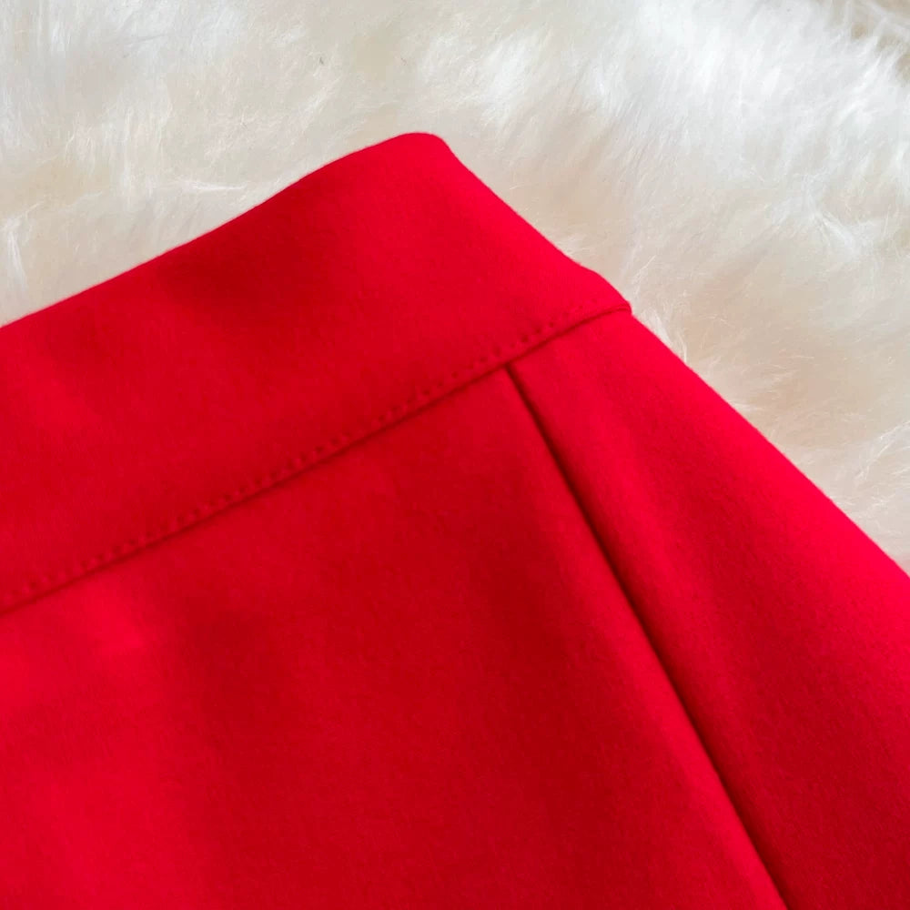 Spring Solid Ruffles Pencil Skirt Women Casual High Waist Midi Skirts for Girls Casual Skirt Clothes Women Wholesale