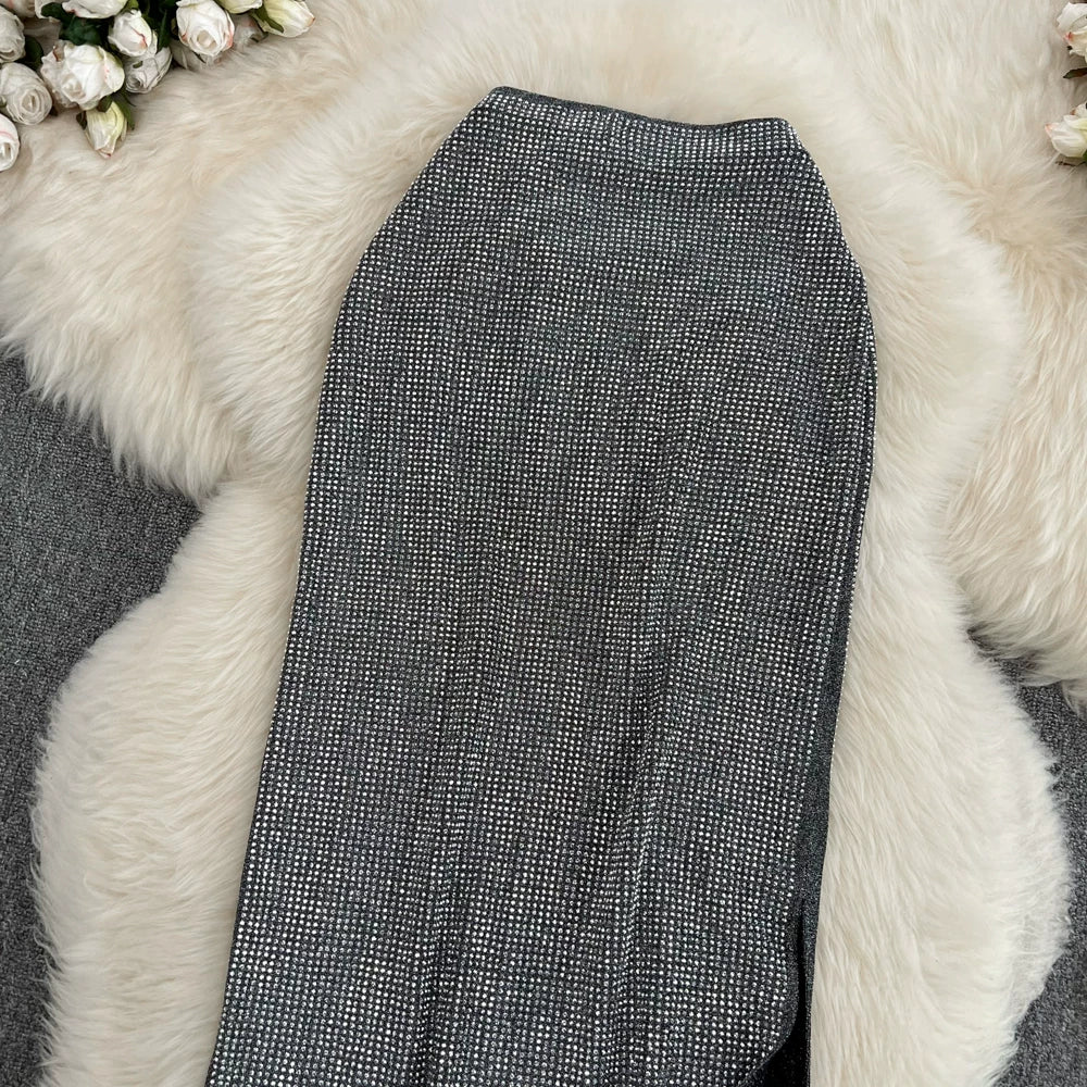 Solid A-Line Skirt Women Casual Midi Skirts for Girls Casual Skirt Clothes Women Wholesale