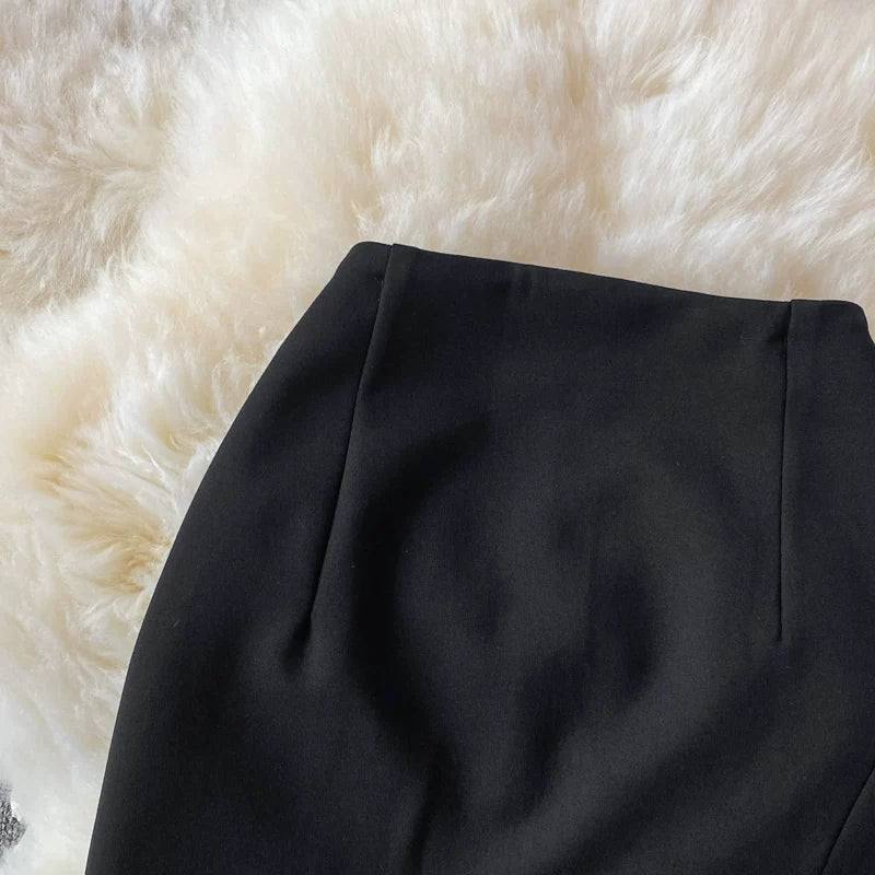 Autumn Solid A-Line Skirt Women Casual High Waist Mini Skirts for Girls Casual Skirt Clothes Women Wholesale