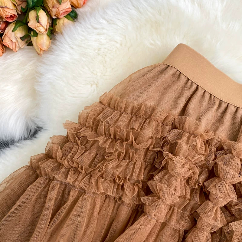 Summer Solid Straight Skirt Women Casual High Waist Mesh Midi Skirts for Girls Casual Skirt Clothes Women Wholesale