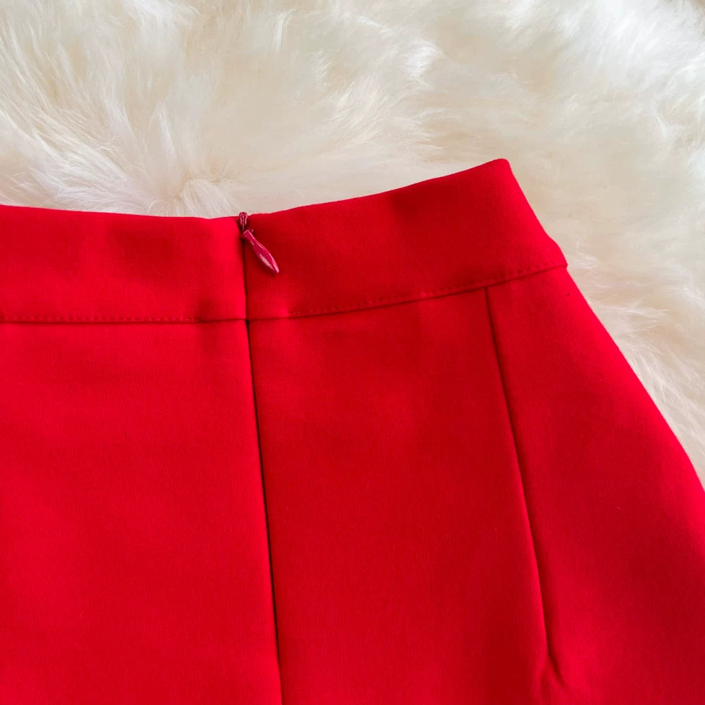 Spring Solid Ruffles Pencil Skirt Women Casual High Waist Midi Skirts for Girls Casual Skirt Clothes Women Wholesale