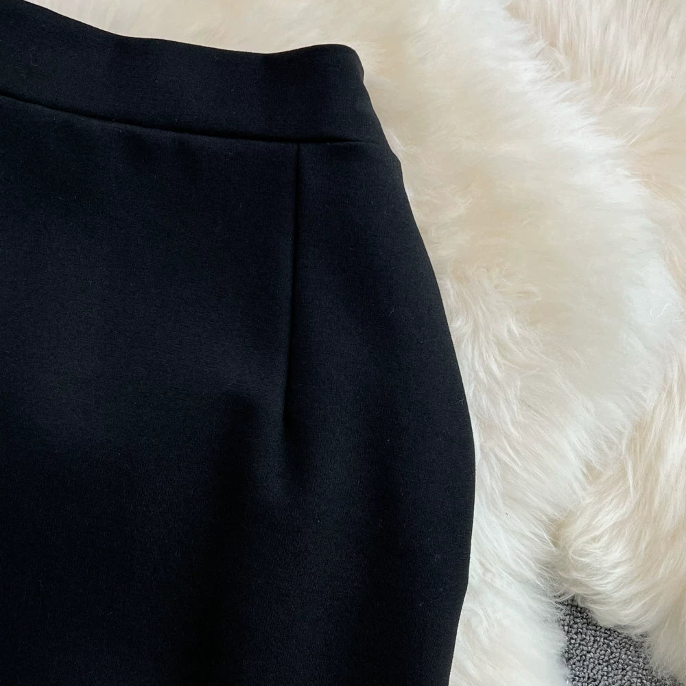 Summer Solid Tassel A-Line Skirt Women Casual High Waist Midi Skirts for Girls Sexy Skirt Clothes Women Wholesale