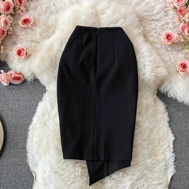 Autumn Solid A-Line Skirt Women Casual High Waist Mini Skirts for Girls Casual Skirt Clothes Women Wholesale