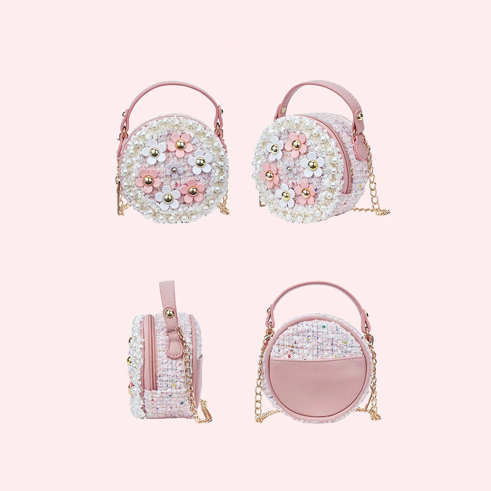 New Women Bag Lady Little Girls Toddler Princess Lovely Bag Kids Baby Messenger Shoulder Crossbody Flower Bag