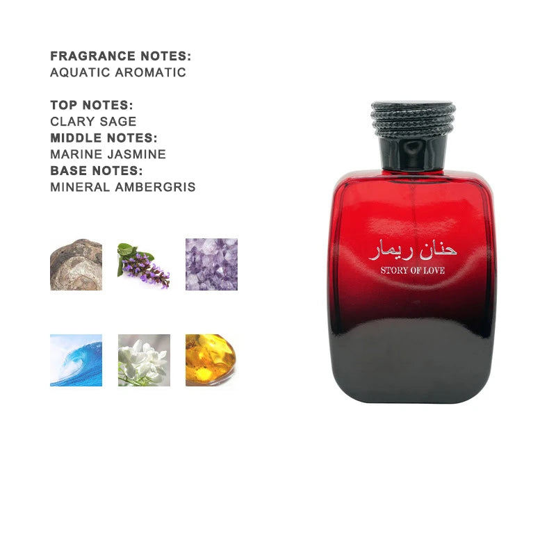 Arabic Brand Fragrant Fruit Lemon Jasmine Woody Charm Cologne Perfume Long-lasting Business Men's Daily Neutral Fragrance Spray