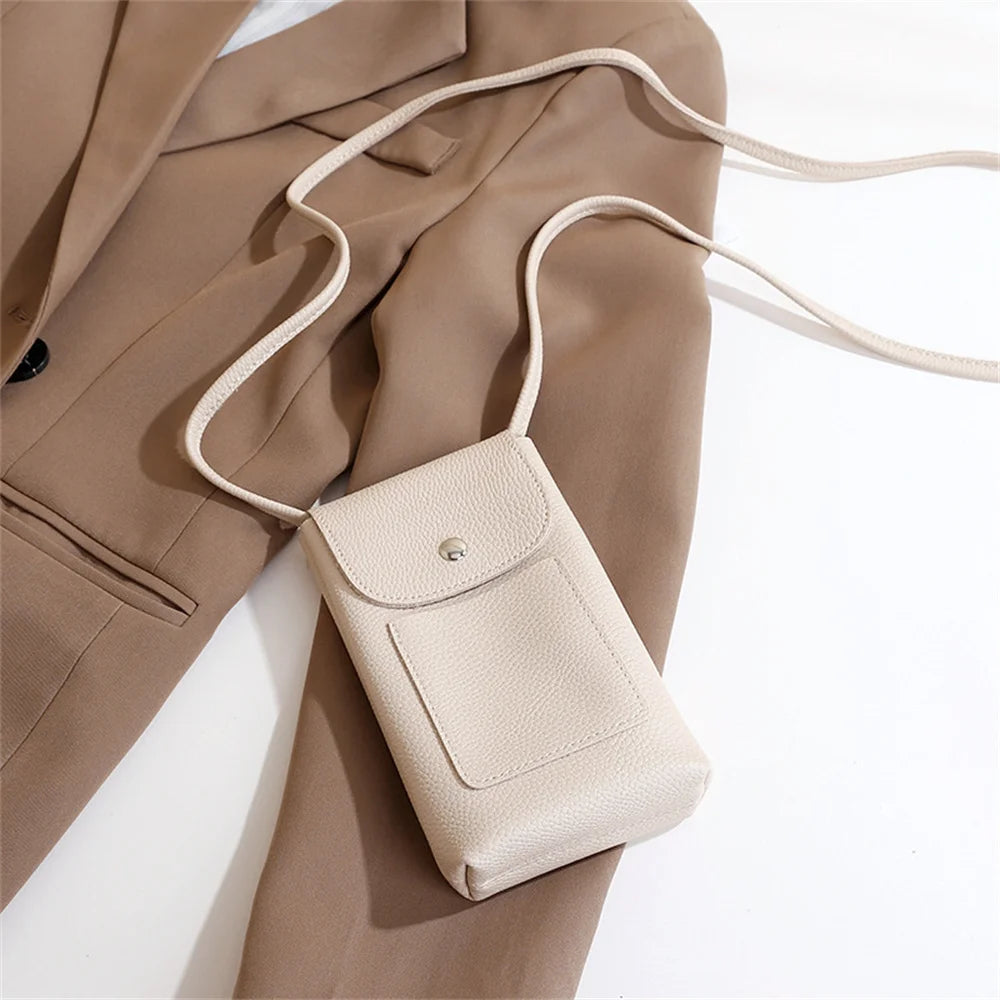 Girl Women Wallet Shoulder Mini Leather Bags Straps Mobile Phone Big Card Holders Wallet Handbag Money Pockets Girls Small Bags