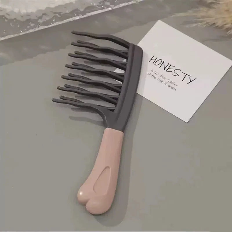 1pc Dual Wide-Tooth Hair Combs, Ideal for Long Curls & Voluminous Styles, Curly Hair Management &Home Massage, Elegant Hair Care