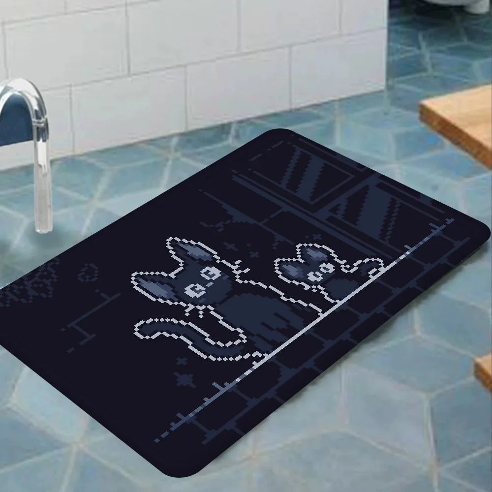 Cat Room Mats Nordic Style Home Doormat Oilet Mats Bedroom Decor Mat Rug Mat Door Mat Floor Mat Kitchen Rug Welcome Mat