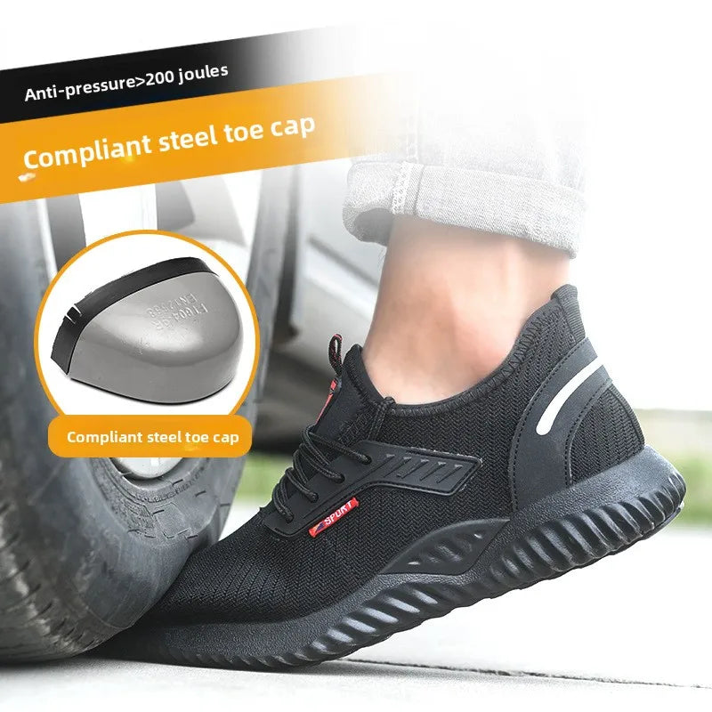 Safety Shoes Work Sneakers Steel Toe Men Women Anti Smash Puncture Proof Work Boots Indestructible Safety Shoes Light Breathable