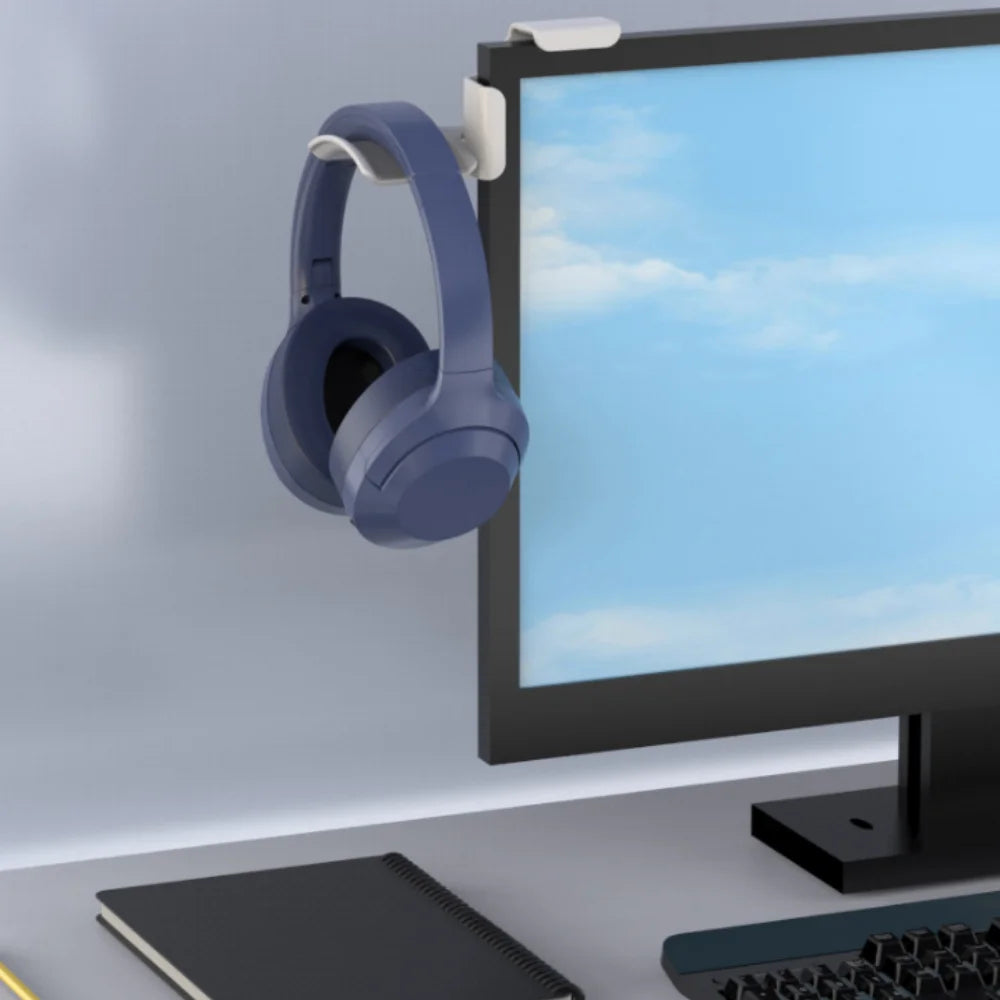 Headphone Holder PC Monitor Hanger Wall Hook Monitor Earphone Stand Universal Headset Hanging Hook Durable Headphone Bracket